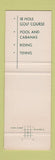 Matchbook Cover - Ojai Valley Inn Country Club CA