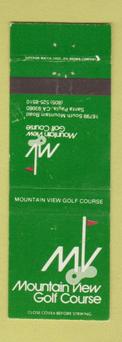Matchbook Cover - Mountain View Golf Course Santa Paula CA WEAR