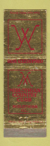Matchbook Cover - Midlothian Country Club IL WEAR