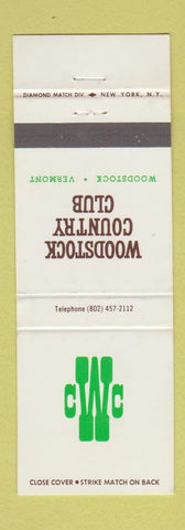 Matchbook Cover - Woodstock Country Club Woodstock VT