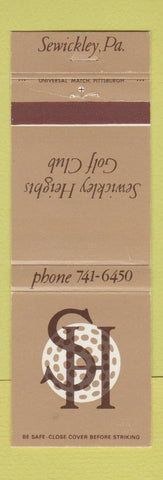 Matchbook Cover - Sewickley Heights Golf Club Sewickley PA