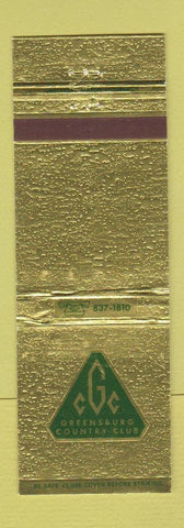 Matchbook Cover - Greensburg Country Club PA