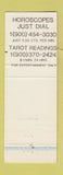 Matchbook Cover - Wake Up Service Phone Talk Horoscopes Tarot