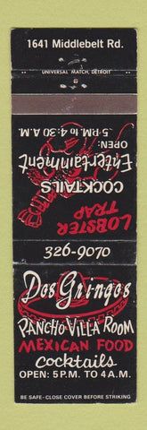 Matchbook Cover - Dos Gringos Mexican Food WEAR