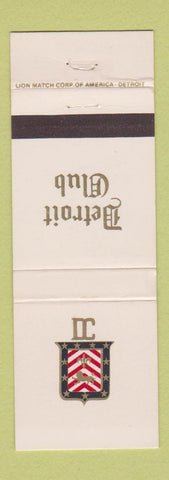 Matchbook Cover - Detroit Club MI