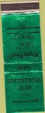 Matchbook Cover - Continental Club Brentwood CA girlie