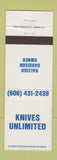 Matchbook Cover - Knives Unlimited