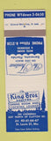 Matchbook Cover - King Bros St Louis MO Route 66 Frontenac Sarasota FL