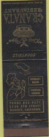 Matchbook Cover - Granata Restaurant Berkeley CA