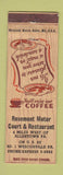 Matchbook Cover - Rosemont Motor Court Wescosville PA
