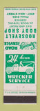 Matchbook Cover - Roosevelt Body Shop