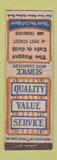 Matchbook Cover - Nugget Cafe Grill San Francisco CA STAR MATCH BOBTAIL