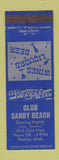 Matchbook Cover - Club Sandy Beach Pontiac MI WEAR