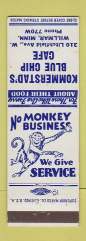 Matchbook Cover - Kommerstad's Blue Chip Cafe Willmar MN WEAR