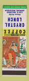 Matchbook Cover - Crystal Lunch Adrian MI Hillbilly SAMPLE