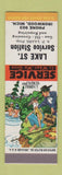 Matchbook Cover Lake St Service oil gas Ironwood MI low phone # Hillbilly SAMPLE