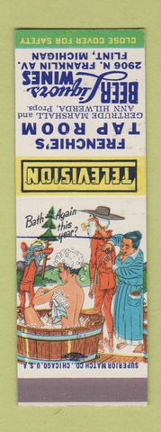 Matchbook Cover - Frenchie's Tap Room Flint MI Hilwerda Hillbilly SAMPLE