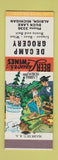 Matchbook Cover - De Camp Grocery Albion MI low phone # Hillbilly SAMPLE #2