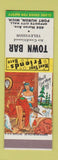 Matchbook Cover - Town Bar Port Huron MI Hillbilly SAMPLE