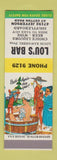 Matchbook Cover - Lou's Bar Zawadski New Baltimore MI Hillbilly SAMPLE