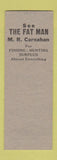 Matchbook Cover - Fat Man Alpena MI Army Navy Store Hillbilly SAMPLE