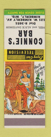 Matchbook Cover - Connie's Bar Kimberly WI Hillbilly SAMPLE
