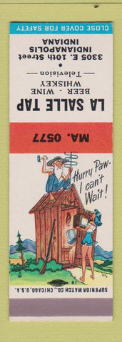 Matchbook Cover - La Salle Tap bar Indianapolis IN Hillbilly SAMPLE