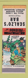 Matchbook Cover - Scalzo's Bar Detroit MI Hillbilly SAMPLE