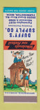 Matchbook Cover - Duffy's Plumbing Supply Farmington MI Hillbilly SAMPLE