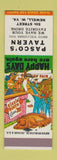 Matchbook Cover - Pasco's Tavern Newell WV Hillbilly SAMPLE