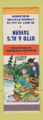 Matchbook Cover - Otto & Al's Tavern Lyndon Station WI Hillbilly SAMPLE