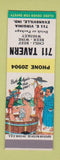 Matchbook Cover - 711 Tavern Evansville IN Hillbilly SAMPLE