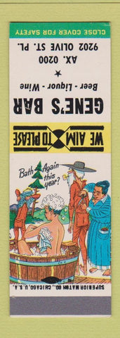 Matchbook Cover - Gene's Bar Hillbilly SAMPLE