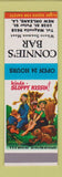 Matchbook Cover - Connie's Bar New Orleans LA Hillbilly SAMPLE