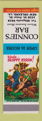 Matchbook Cover - Connie's Bar New Orleans LA Hillbilly SAMPLE