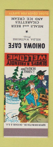 Matchbook Cover - Ohiowa Cafe Hilda Watmore Hillbilly SAMPLE