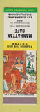 Matchbook Cover - Manhattan Cafe Dixon IL #2 sewing scene Hillbilly SAMPLE