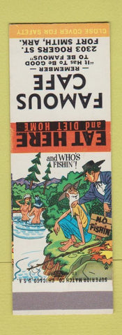 Matchbook Cover - Famous Cafe Fort Smith AR Hillbilly SAMPLE