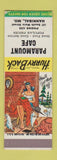 Matchbook Cover - Paramount Cafe Hannibal MO low phone # WEAR Hillbilly SAMPLE