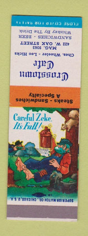 Matchbook Cover - Crosstown Cafe Hillbilly SAMPLE