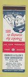 Matchbook Cover - Esso oil gas Charles & Ellen's Hunter NY