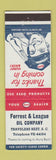 Matchbook Cover - Esso oil gas Forrest & League Oil Travelers Rest SC