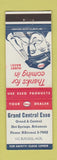 Matchbook Cover - Esso oil gas Grand Central Hot Springs AR