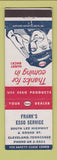 Matchbook Cover - Esso oil gas Frank's Cleveland TN