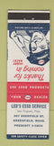 Matchbook Cover - Esso oil gas Leo's Greenfield MA