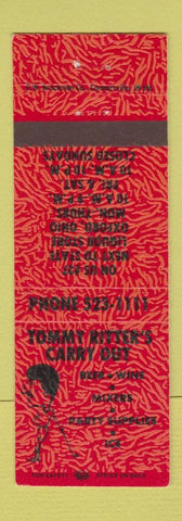 Matchbook Cover - Tommy Ritter's Carry Out Liquor