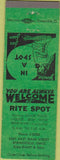 Matchbook Cover - Rite Spot Springfield OH girlie green