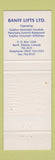Matchbook Cover - Sulphur Mountain Gondola Banff AB