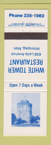 Matchbook Cover - White Tower Restaurant Winnipeg MB