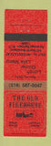 Matchbook Cover - Old Firehouse Steak House Saratoga Springs NY